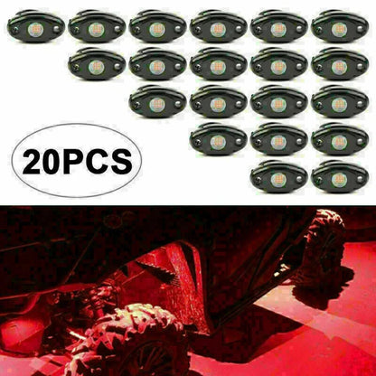 9W Red LED Rock Lights for JEEP Offroad Truck Underbody (2018-2023)