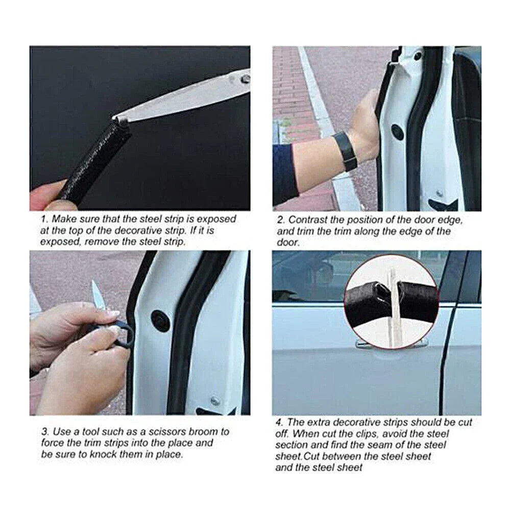 10FT Blue Door Window Adhesive Rubber Seal Strip for Car Insulation