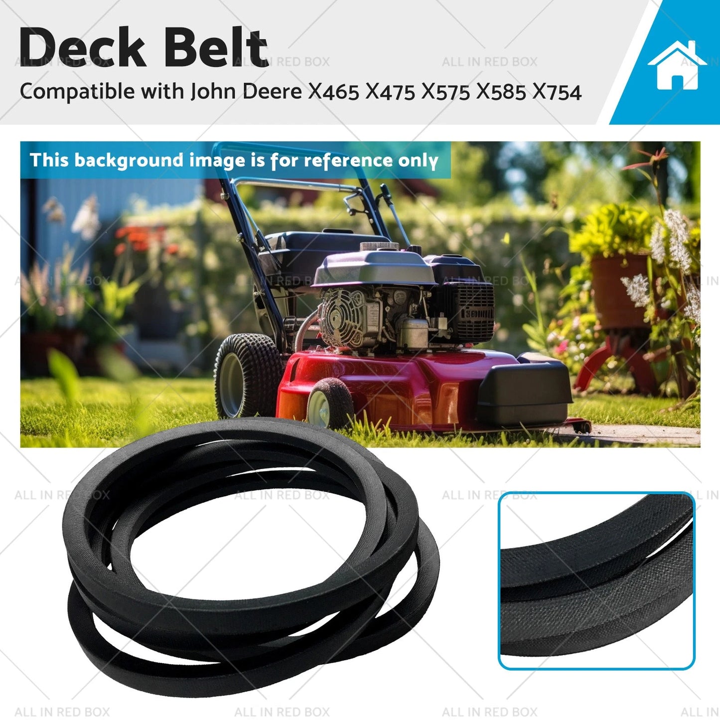 Deck Belt for John Deere X465 X475 X575 X585 X754 (M141627 M163990)