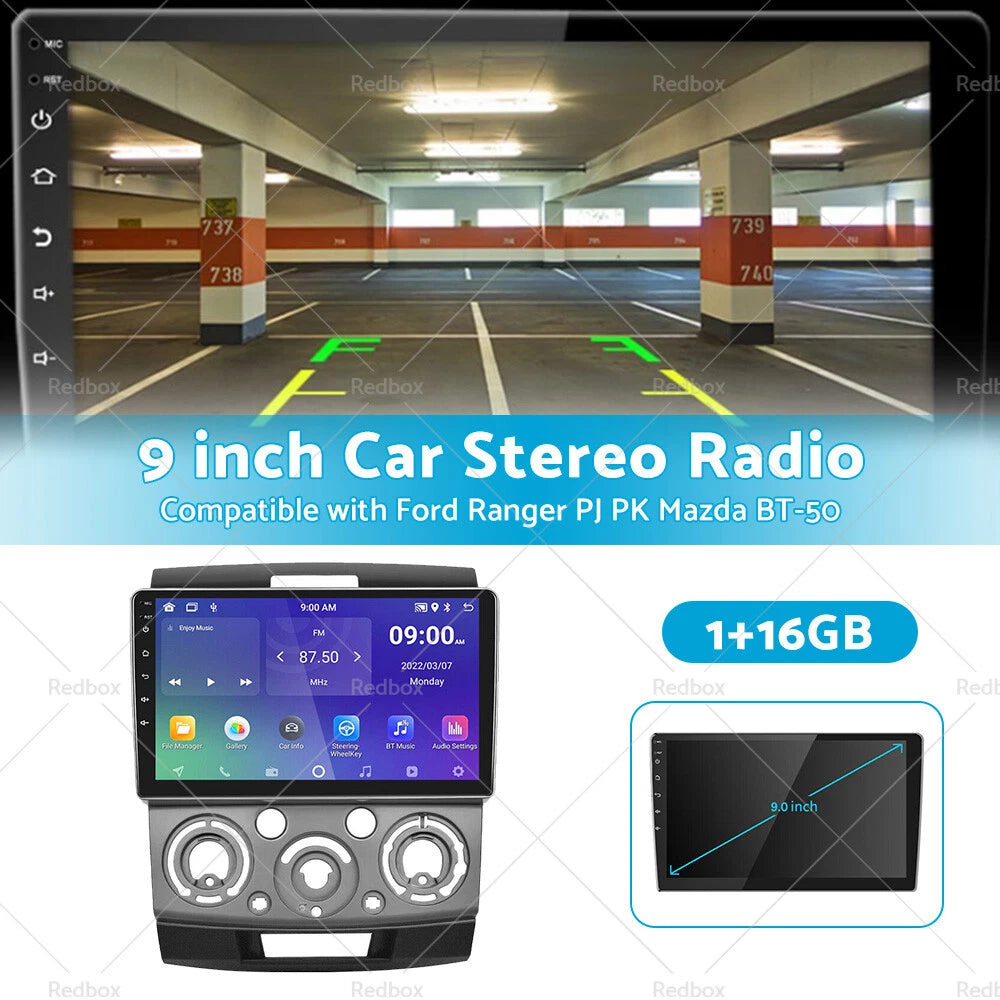 16G Car Stereo GPS Head Unit Android 11 for Ford Ranger, Mazda BT50 (2006-2011)