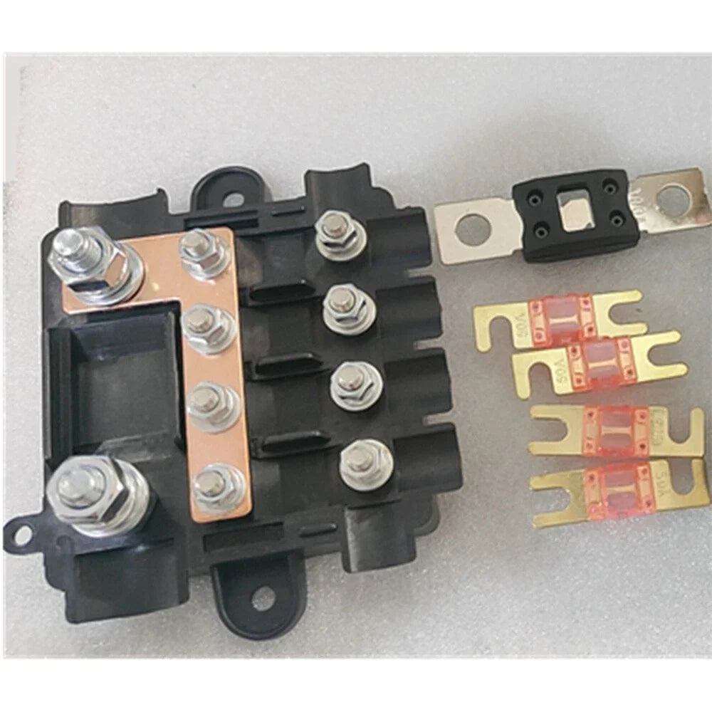 5-Pole Power Distribution Box Busbar Fuse Holder with Fuses for DC 32V