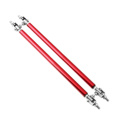 Adjustable Front Bumper Lip Splitter Strut Rod Tie Support Bar for Universal Red