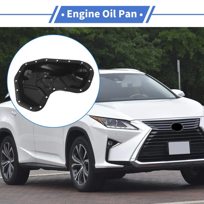 Engine Oil Pan for Lexus RX350 Base V6 3.5L Aluminum Alloy Black (2007-2015)