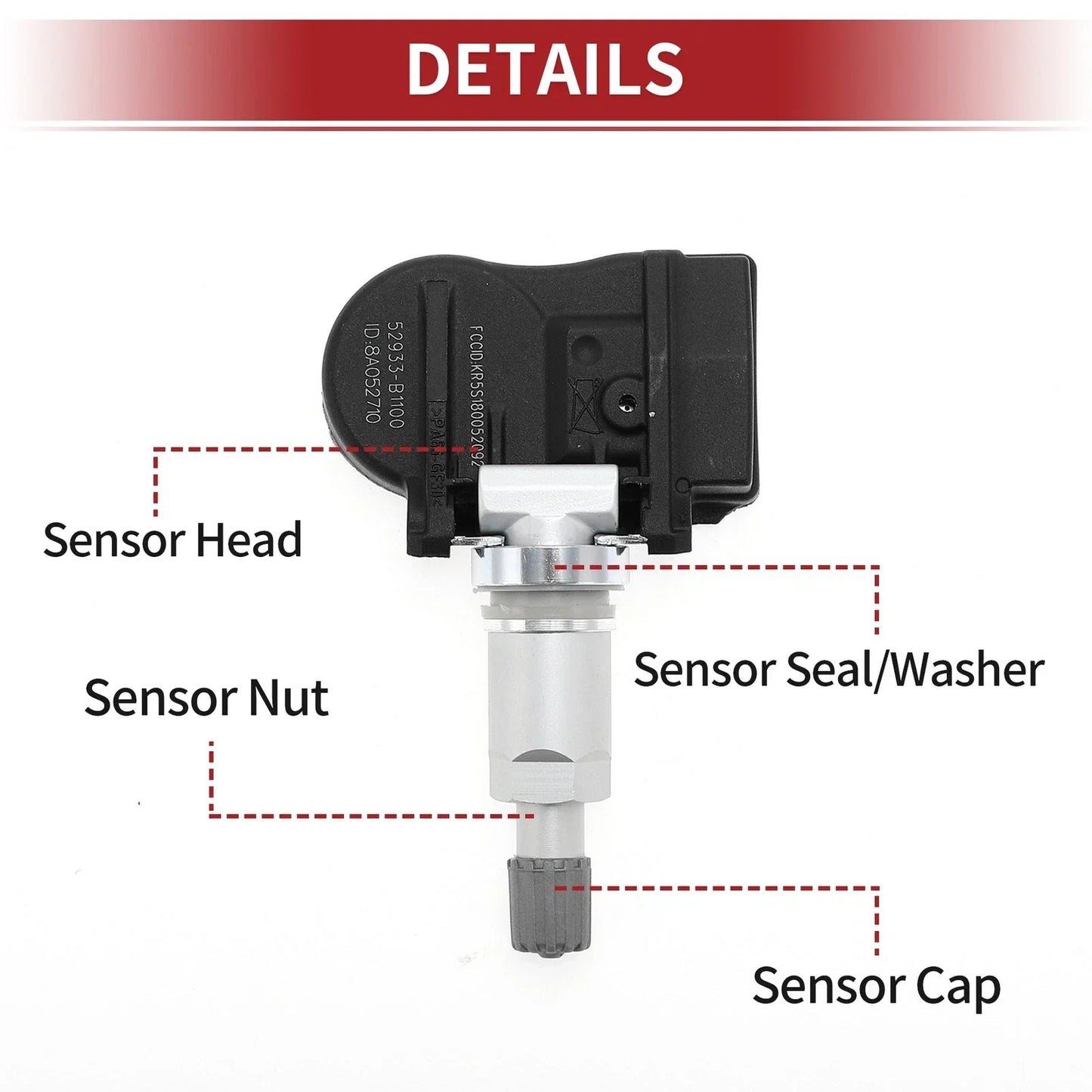 Tire Pressure Sensor 433MHz for Hyundai Accent (2015-2017) 1 x Pcs
