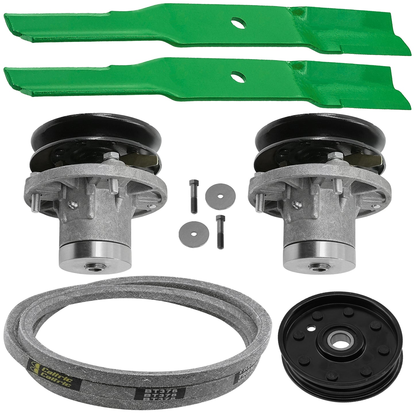 Deck Spindle Blade Pulley and Belt Replacement for John Deere GT225 (2005–2010)