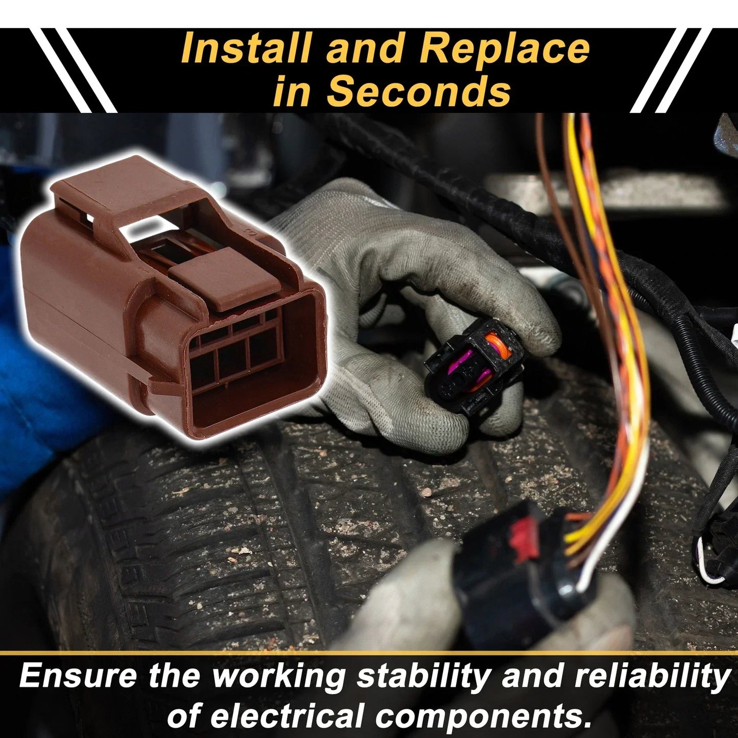 Power Window Motor Connector Plug for Chrysler Taillight (2001-2007)
