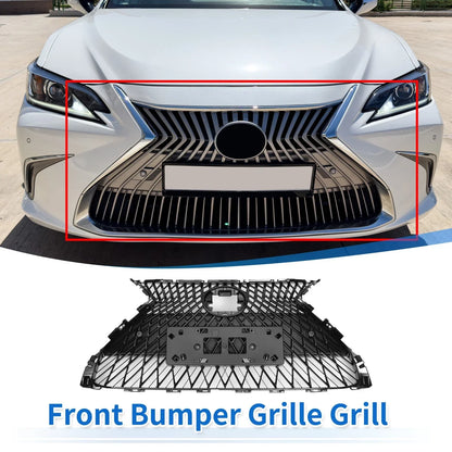 Front Hood Bumper Grille for Lexus ES350 2019-2021 Black Facelift Style