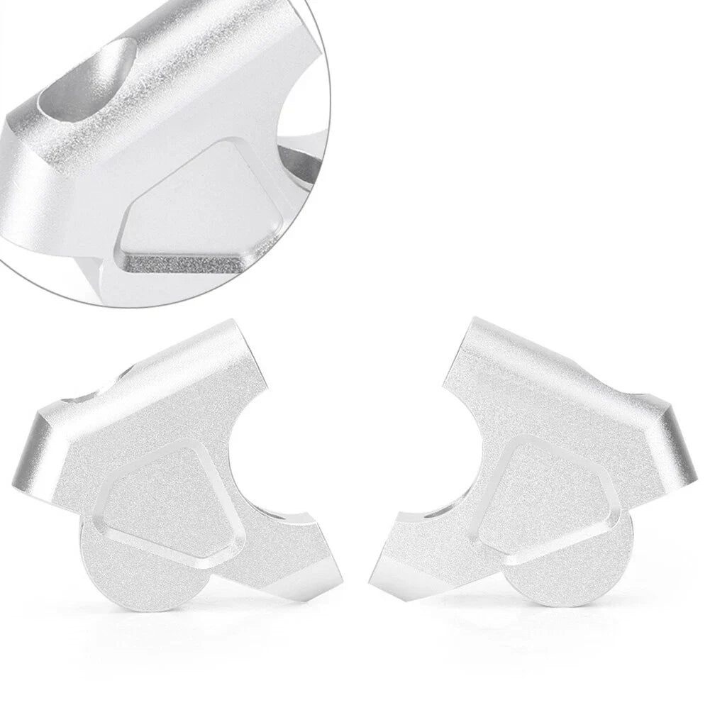 Silver Handlebar Risers for BMW R1200GS Adventure (2013-2017)