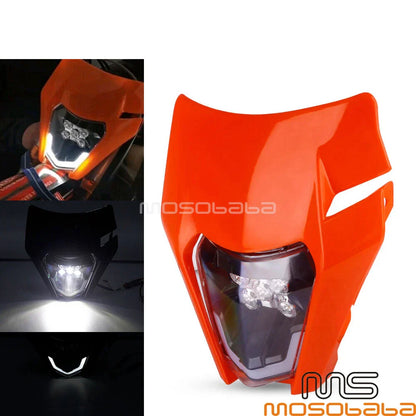 LED Headlight Fairing for KTM EXC-F 500, EXC 300 TPI SIX DAYS (2017-2023)