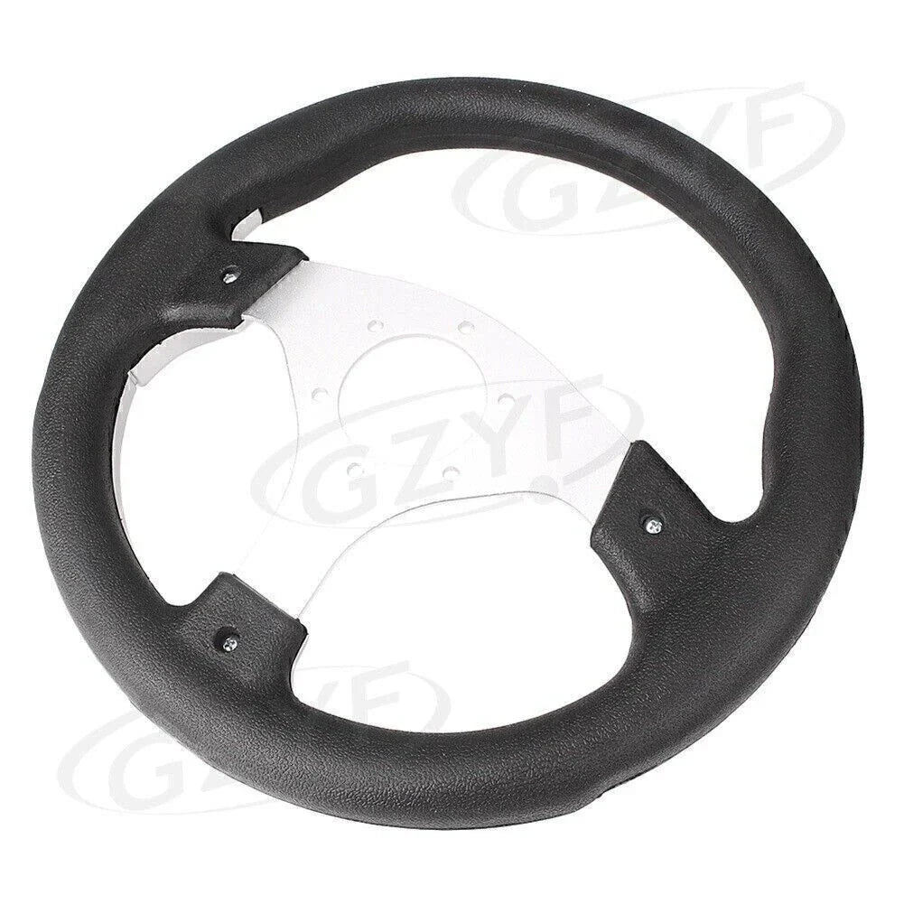 13" Racing Steering Wheel Leather PVC w/ Horn Button for Universal Car