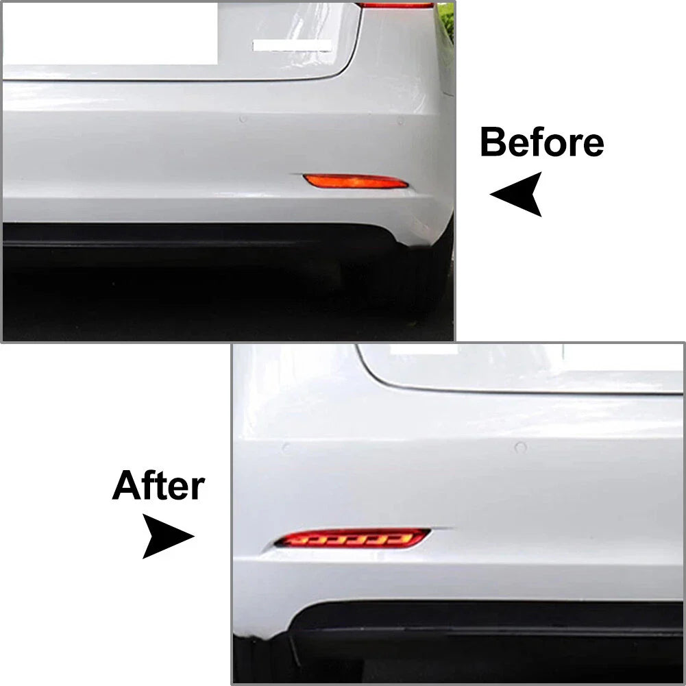 3 x Rear Lamp Brake Light Dynamic Turn Signal for Tesla Model 3 (2017-2022)
