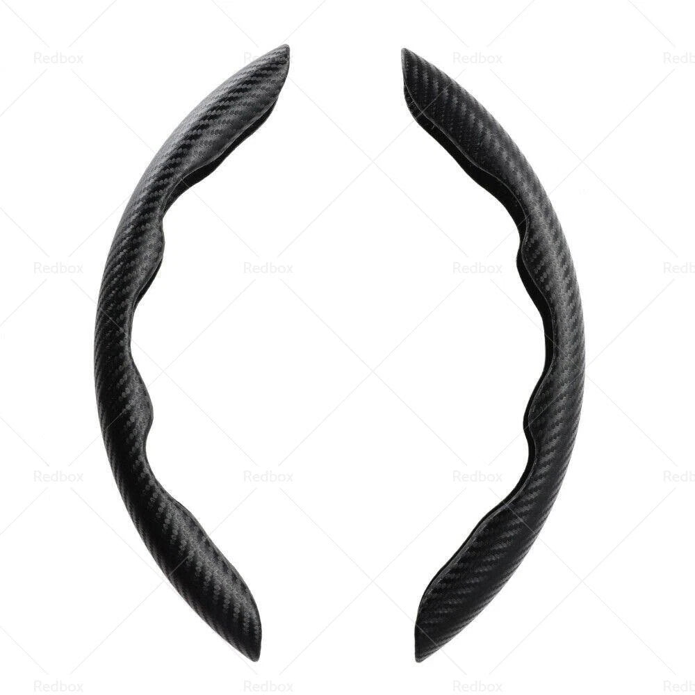 Black Carbon Fiber Steering Wheel Booster Cover for Car Accessories
