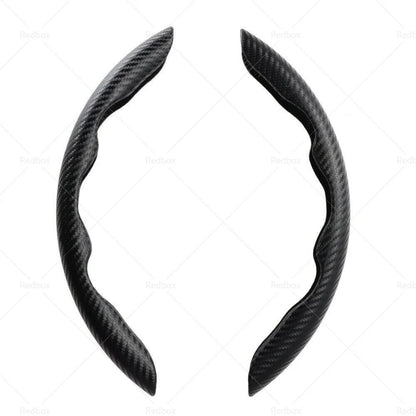 Black Carbon Fiber Steering Wheel Booster Cover for Car Accessories