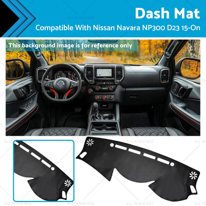 Dash Mat Cover Microfiber Leather for Navara NP300 D23 (2015-2023)