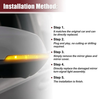 LED Right Side Mirror Turn Signal Light for Chrysler Dodge (2011-2019)