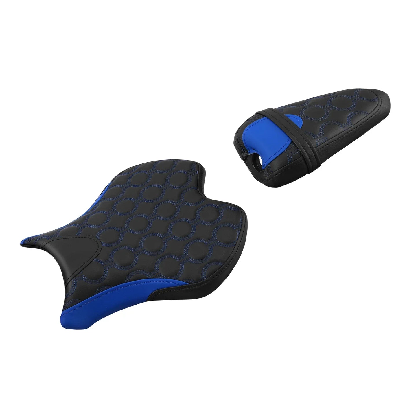 Driver & Passenger Seats Black/Blue for Yamaha YZF-R6 (2017-2022)
