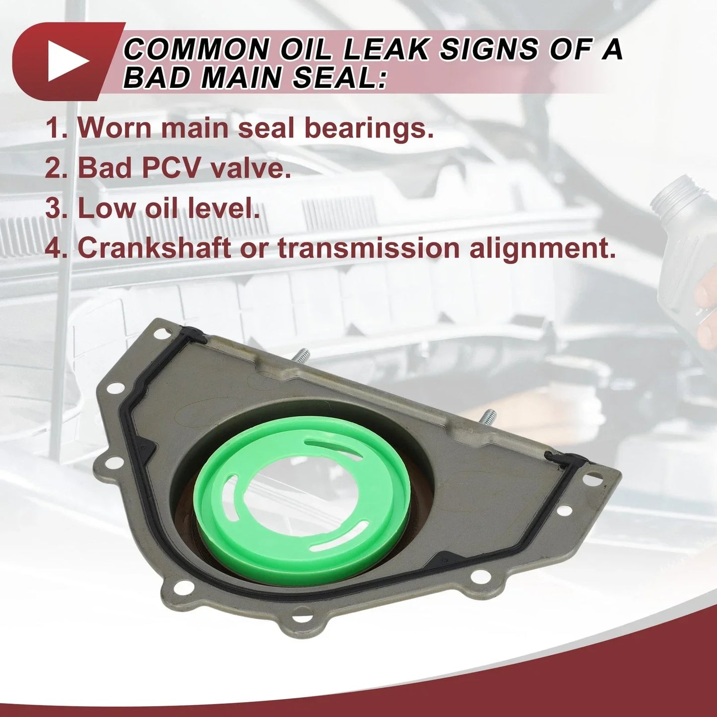 Crankshaft Oil Seal with Flange for Chrysler Sebring, Dodge (2001-2006)