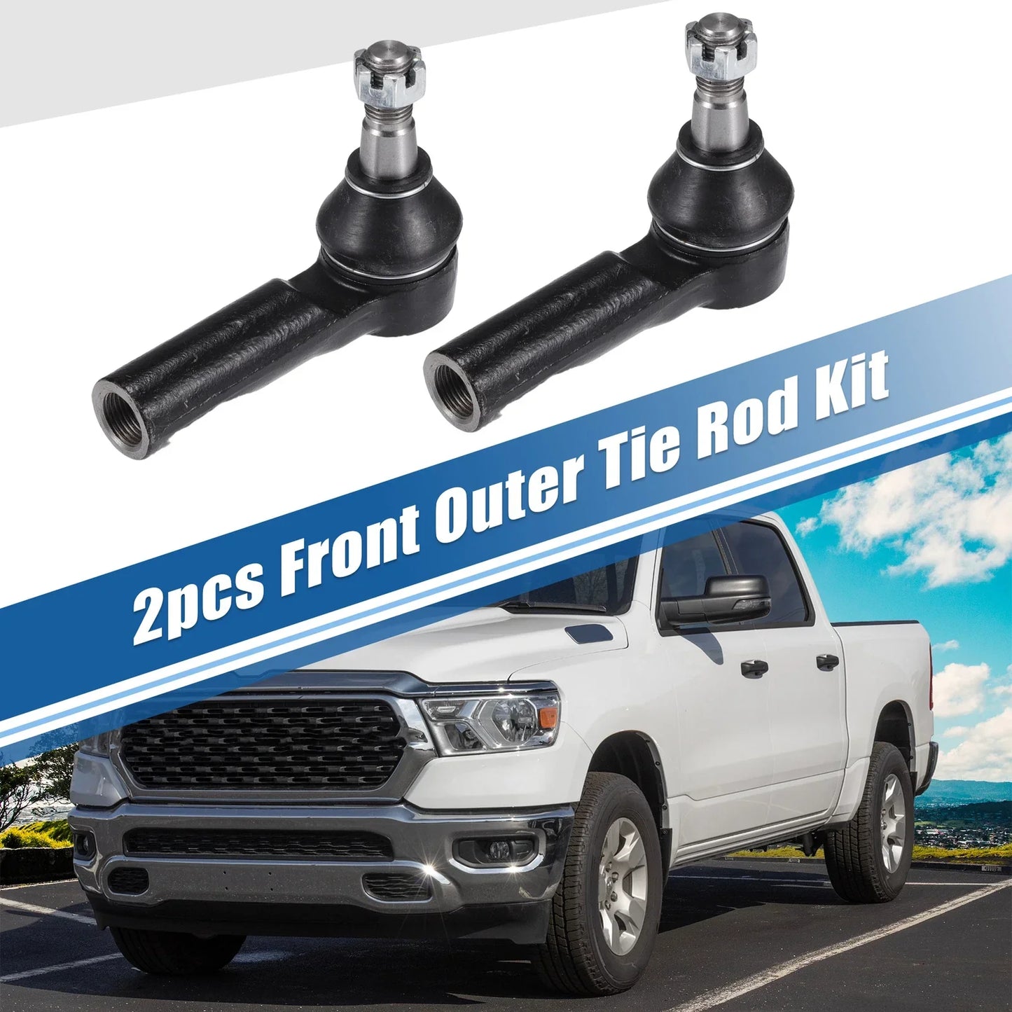 2 x Front Outer Tie Rod Ends for Dodge Ram 1500 (2006-2010)
