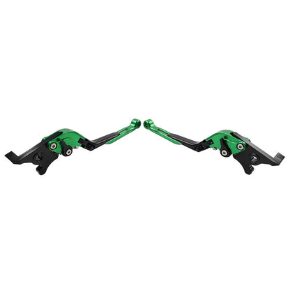 CNC Green Extendable Brake Clutch Levers for Kawasaki Ninja 125 250 (2013-2023)