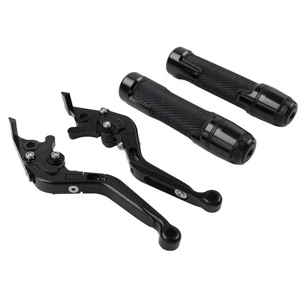 Folding Black Brake Clutch Lever Grip Set for Yamaha MT-15 XSR155 (2018-2023)