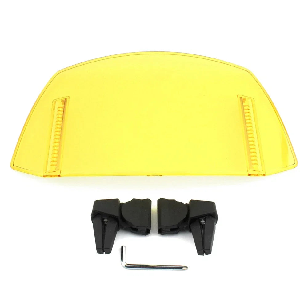 Universal Windshield Deflector for Motorcycle - Yellow