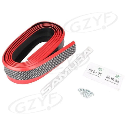 Carbon Fiber Front & Rear Lip Splitter Body Spoiler w/ Adhesive for Car