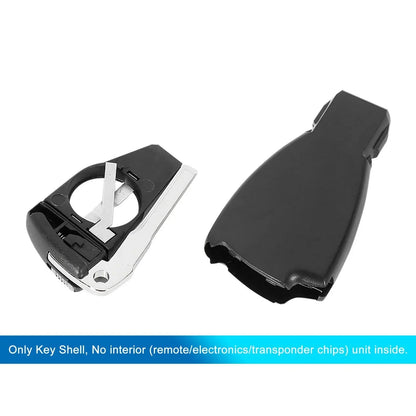 Key Fob Shell Case for Mercedes-Benz 4 Button Black (2010-2015)