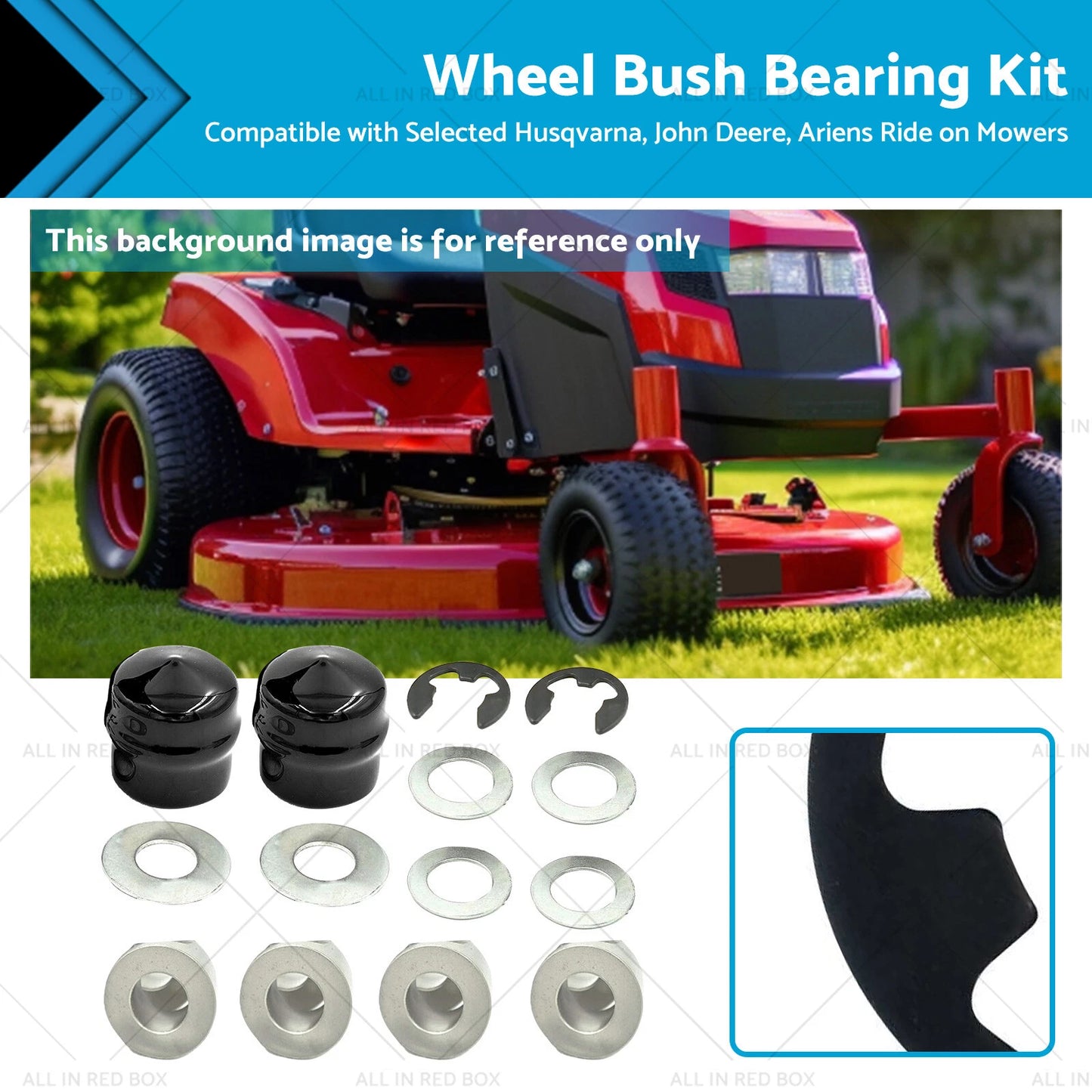 Front Wheel Bush Bearing Kit for Husqvarna Ride On Mower
