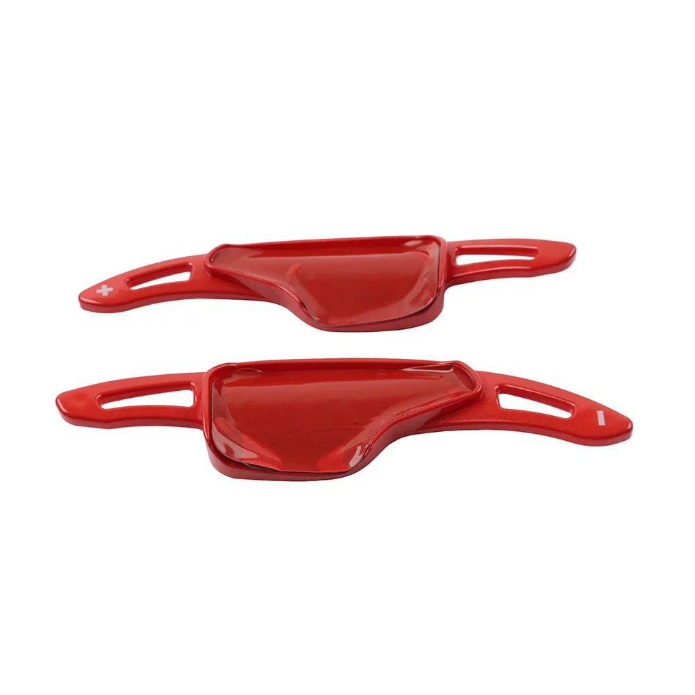 Red Steering Wheel Paddle Shifter Extensions for Chevrolet Camaro Corvette