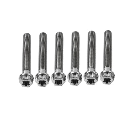 6pcs M8x50mm Titanium Torx Head Flange Screws for Motorcycle Bike