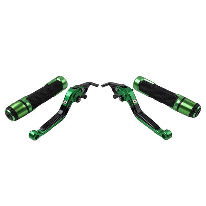 Green Extendable Brake Clutch Levers Grip Set for BMW S1000R S1000RR (2010-2023)