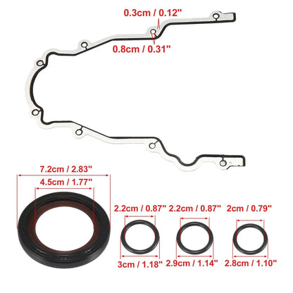 Engine Timing Cover Seal Gaskets Set for GM 4.8L 5.3L 5.7L 6.0L (2000-2023)