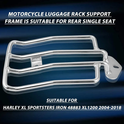 Chrome Solo Seat Rear Luggage Rack for Harley Sportster XL 883 1200 (2004-2015)