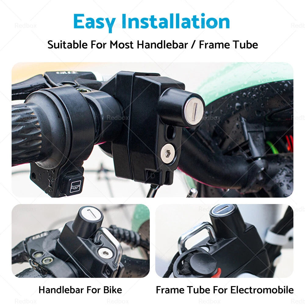 22mm 25mm Universal Motorcycle Helmet Lock for Handlebar Frame Tube Bar