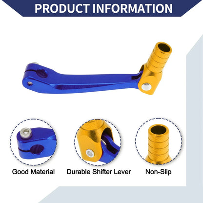 Folding Motorcycle Gear Shifter Lever for Honda CRF150F (2003-2017) Blue Gold