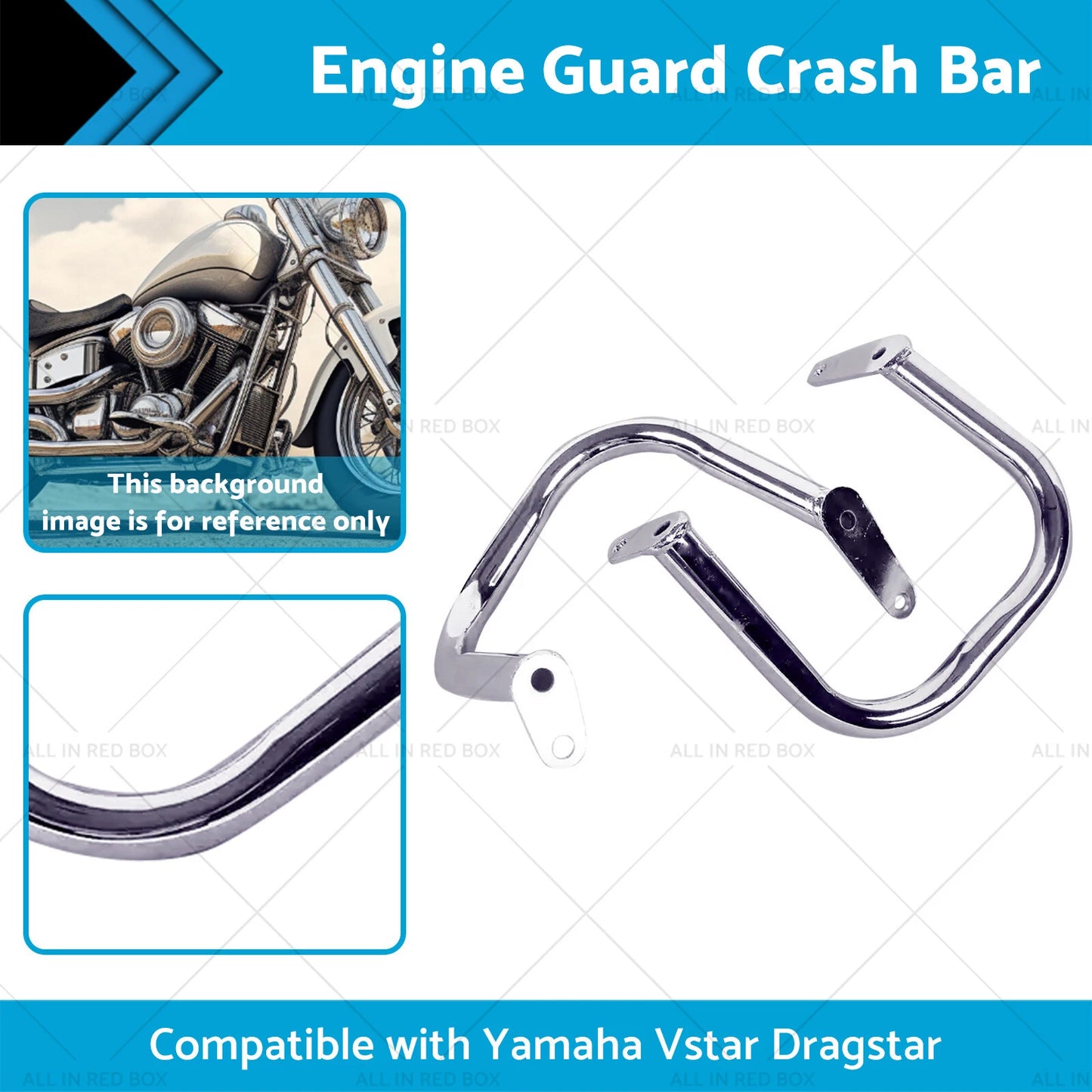 Engine Guard Highway Crash Bar Chrome for Yamaha V-Star XVS400 XVS650 (1998-2016)