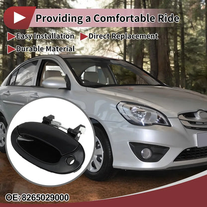Exterior Door Handle for Hyundai Elantra Front Left Black ABS (2011-2016)