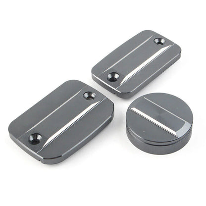 Grey Front Brake Clutch Fluid Reservoir Cap & Rear Brake Cover for Scrambler 1100