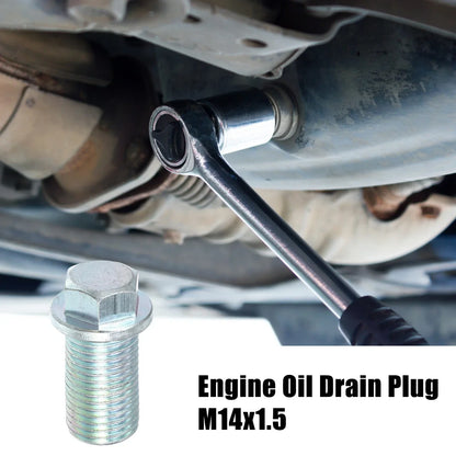 M14x1.5 Engine Oil Drain Plug Screws w/ Seal Rings for Dodge