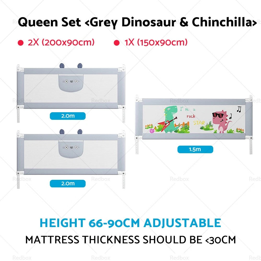 Adjustable Folding Kids Safety Bed Rail for Toddler Cot Guard