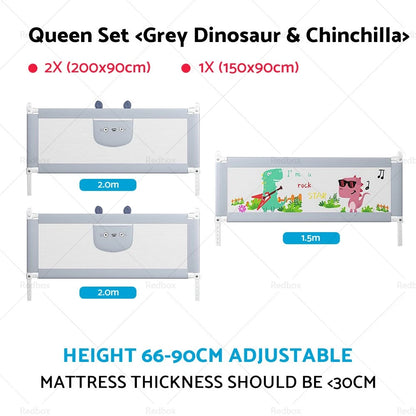 Adjustable Folding Kids Safety Bed Rail for Toddler Cot Guard