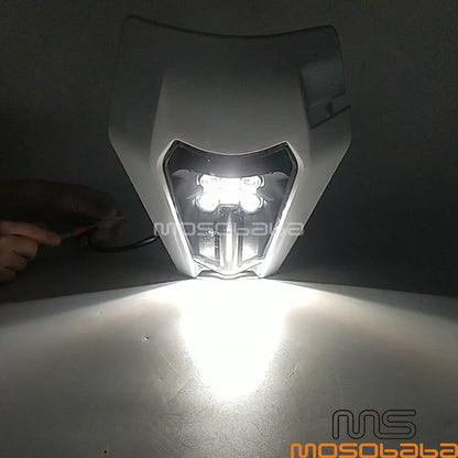 Dirt Bike LED Headlight E8 Lamp for XCF EXC FE TE 530 500 450 350 250 (2004-2023)