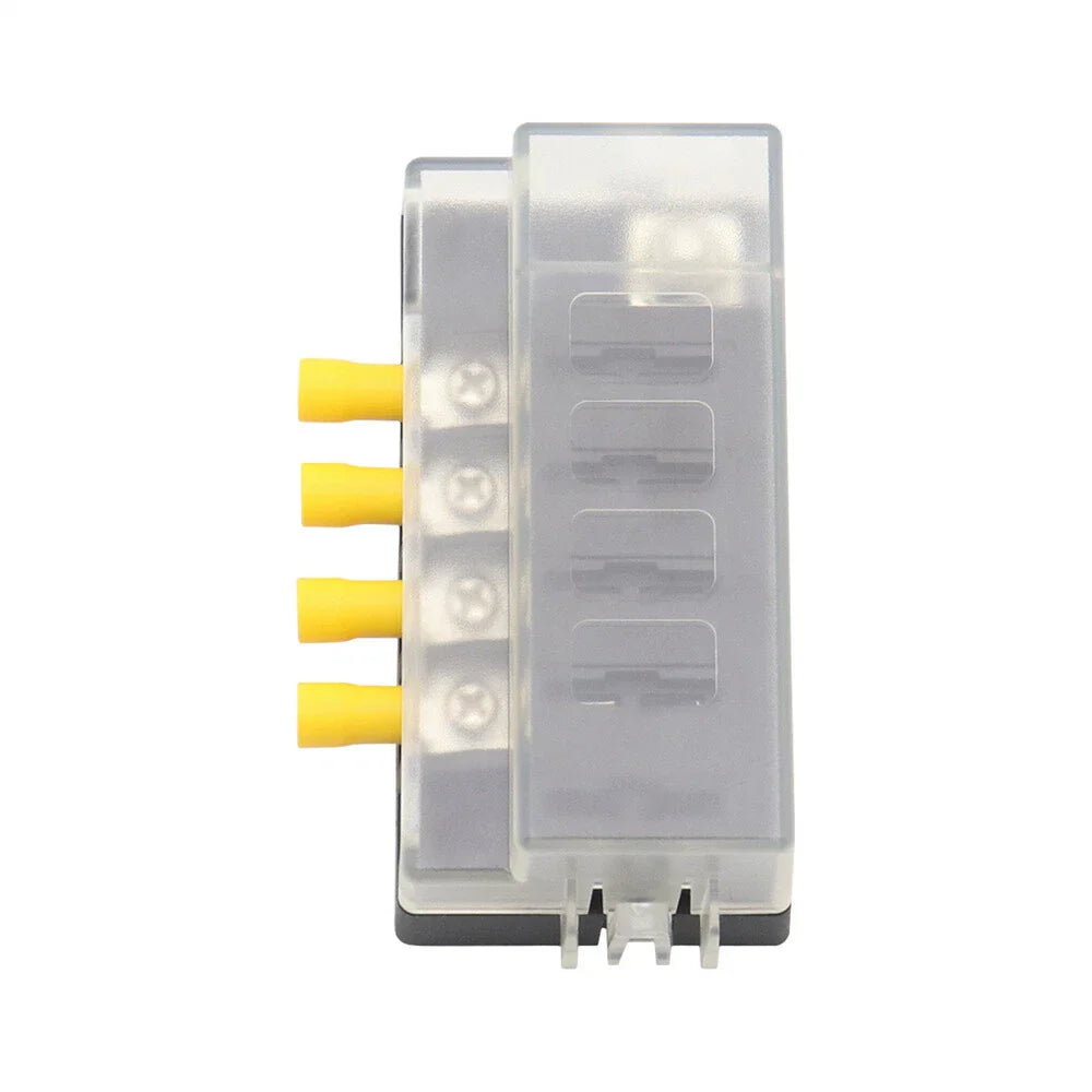 4-Way 100A Fuse Box Block w/ Terminal Connectors for Car Truck (12-32V)