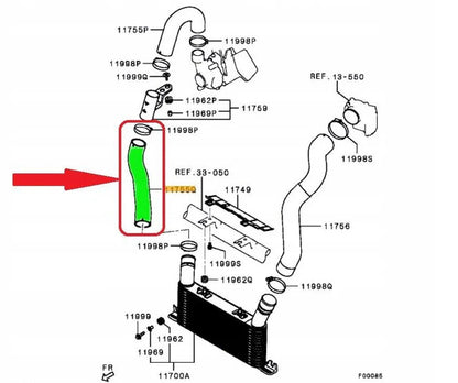 InterCooler Air Intake Hose for Mitsubishi Pajero 3.2L 4M41 (2006-2019)