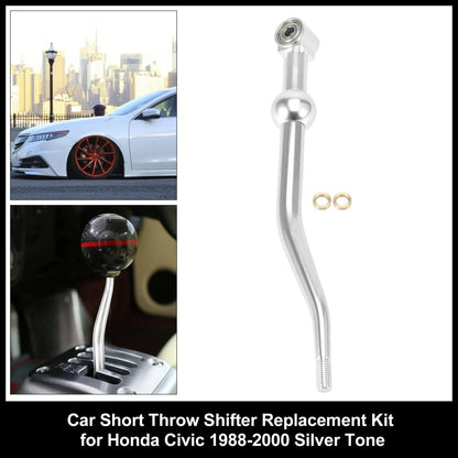 Short Throw Shifter Kit for Honda Civic 1988-2000 - Silver Tone