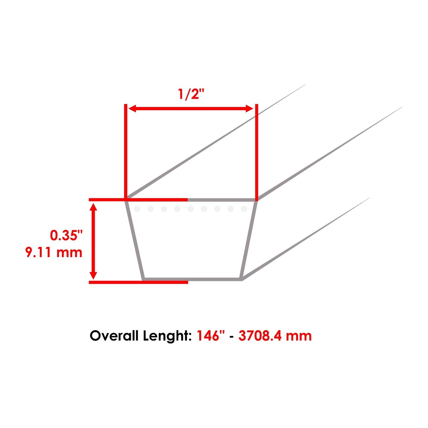 Deck Belt Replacement for Exmark Toro 109-5364 1095364 (Fits Many)