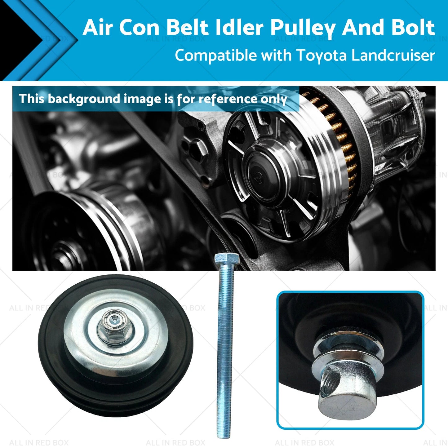 Air Con Idler Pulley & Bolt for 90-99 Land Cruiser HZJ105 HZJ80