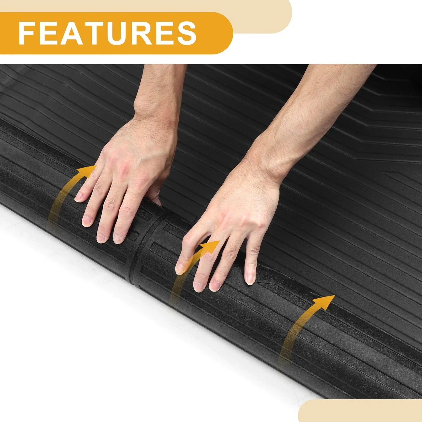Cargo Liner Rear Trunk Mat for Honda CR-V 5 Seat (2017-2022) Stripe Pattern TPE