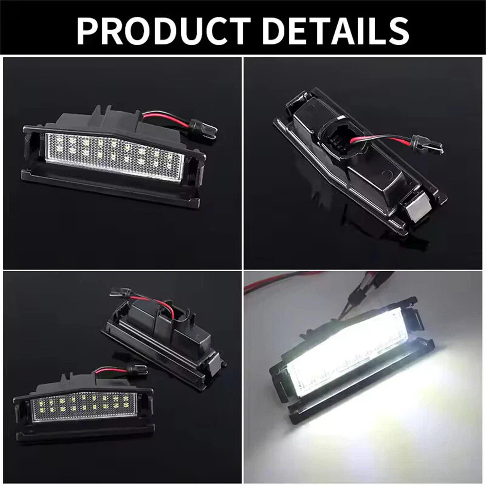 White LED License Plate Lights for Mazda MX5 Miata (2016-2022)