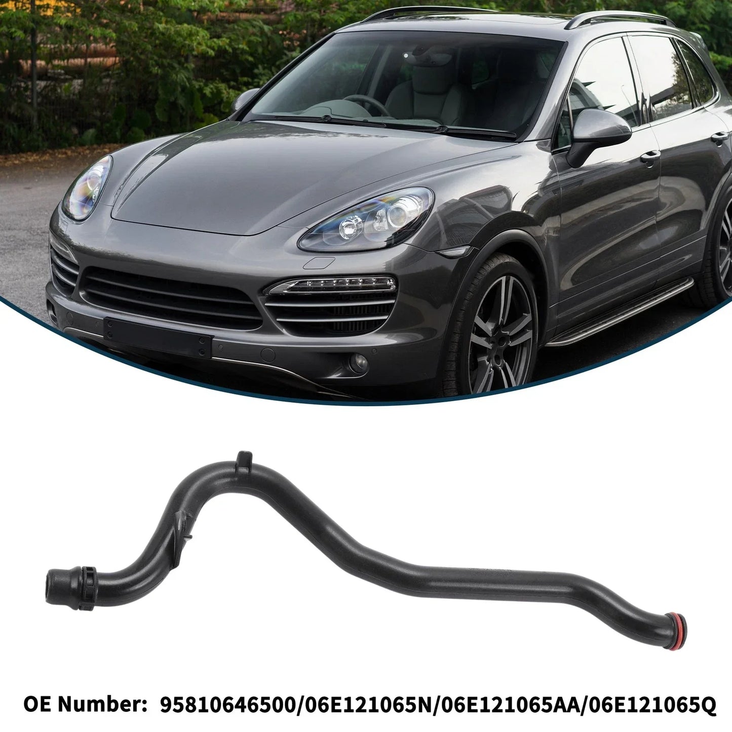 Radiator Hose for Porsche Cayenne 2011-2018 Plastic Coolant Pipe